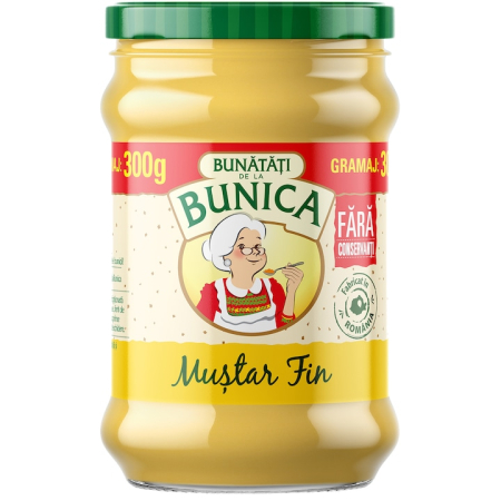 Condimente și sosuri - Mustar fin Bunatati de la Bunica, 300g