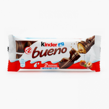 Dulciuri si biscuiti - Napolitana cu lapte si umplutura de lapte si alune Bueno 43g Kinder