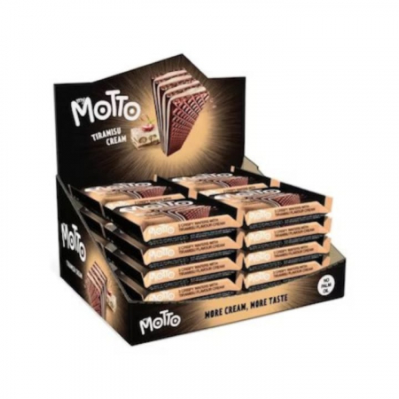 Produse de baza - Napolitane My Motto Tiramisu crema, cutie 20 buc x 34 grame