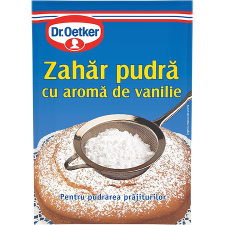 Condimente și sosuri - Pachet 5x Zahar pudra cu aroma de vanilie Dr. Oetker, 80g