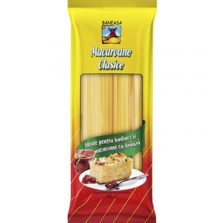 Produse de baza - Paste macaroane Baneasa, 500 g