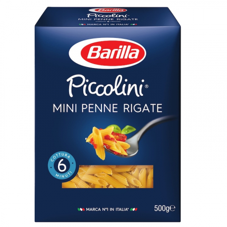 Produse de baza - Paste scurte mini penne rigate Barilla, 500g