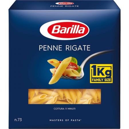 Produse de baza - Paste scurte penne rigate n73 Barilla, 1000g