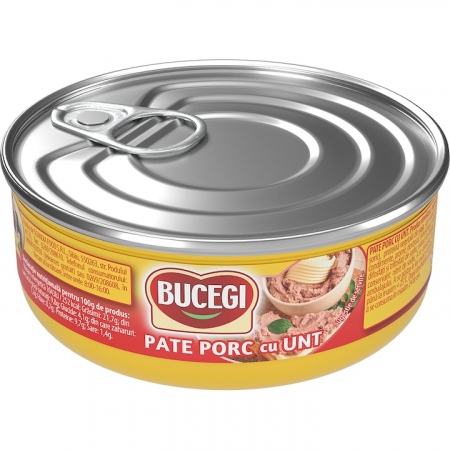 Produse de baza - Pate porc cu unt Bucegi, 120g