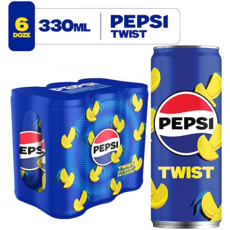 Produse de baza - Pepsi Twist, Bautura Cola, Doza, 6x330ml
