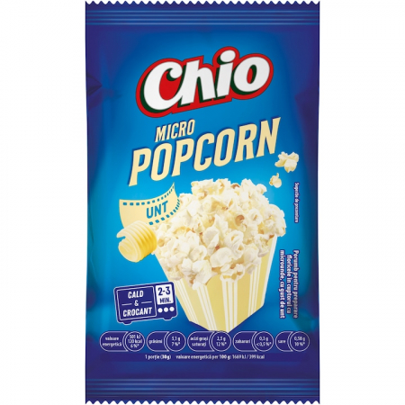 Gustari si rontaieli - Popcorn cu unt Chio, pentru microunde, 80g