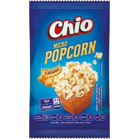 Gustari si rontaieli - Popcorn microunde cu gust de caramel, Chio, 90g