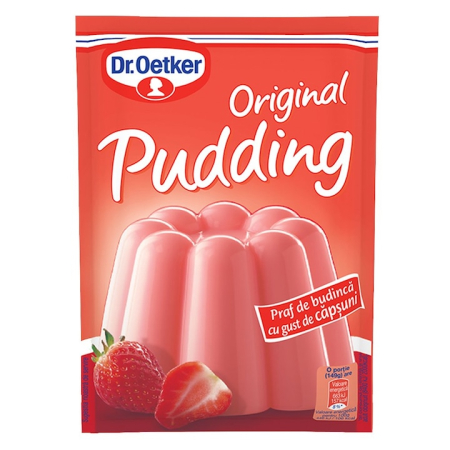 Condimente și sosuri - Praf de Budinca cu Gust de Capsuni Dr. Oetker, 5 x 40 g