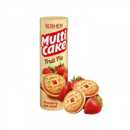 Dulciuri si biscuiti - Set 3 pachete de biscuiti cu fructe Roshen Multi Cake, 180 g