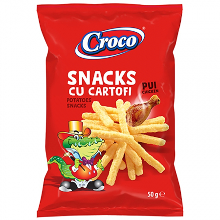 Gustari si rontaieli - Snacks Aroma Pui, 14 buc x 50 g, Croco