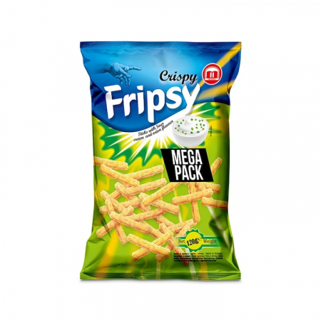 Gustari si rontaieli - Snacksuri Fripsy cu aroma de smantana si ceapa 120gr, 10 buc