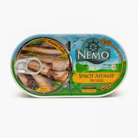 Produse de baza - Sprot afumat in ulei Nemo 170g
