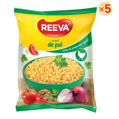 Bacanie - Supa instant cu gust de pui, 5x 60g, Reeva