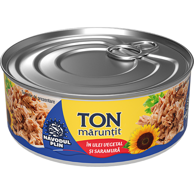 Bacanie - Ton maruntit in ulei vegetal Navodul Plin, 160g