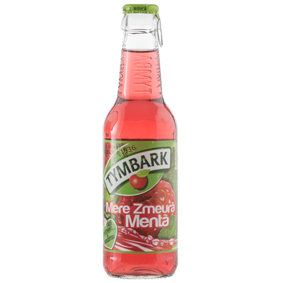 Sucuri - TYMBARK Menta & Zmeura Sticla Nereturnabila SGR 0,25 L