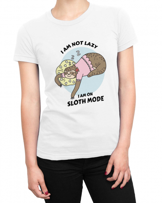 Tricou Femeie Alb Sloth Mode [2]