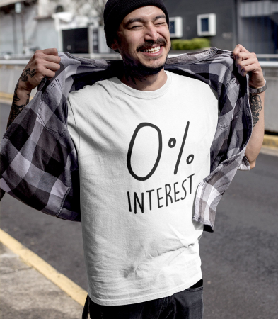 CU MESAJ - Tricou Barbat 0% Interest