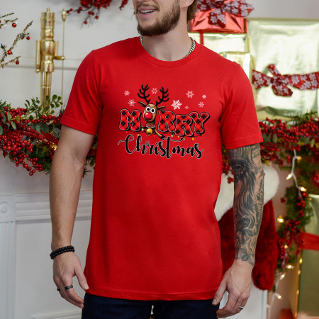 CRACIUN - Tricou Barbat Merry Rudolph