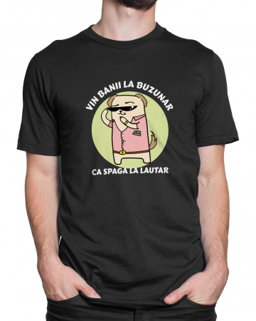 Tricou Barbat Negru Banii la Buzunar [1]