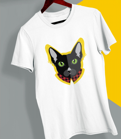 VOXALL PETMANIA - Tricou Barbat Punk Cat