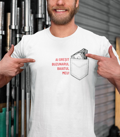 PE ROMANESTE - Tricou Barbat Buzunarul