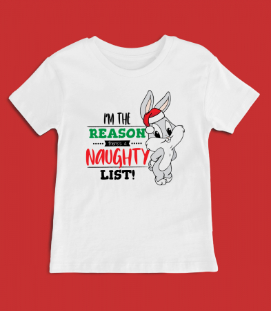 CRACIUN - Tricou Copil Naughty List