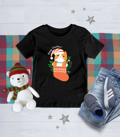CRACIUN - Tricou Copil Meowy Christmas