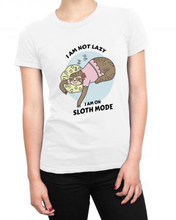Tricou Femeie Alb Sloth Mode [1]