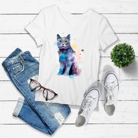 PISICI - Tricou Femeie Color Splash