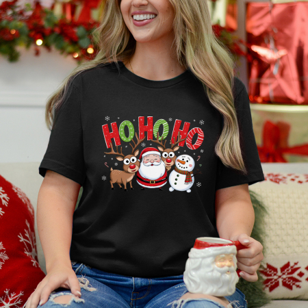 CRACIUN - Tricou Femeie Ho Ho Friends