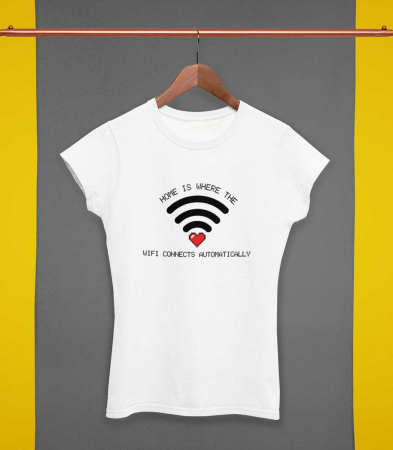 CU IMPRIMEU - Tricou Femeie Home Wifi
