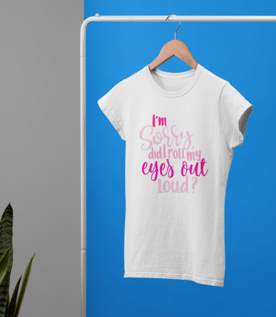 CU MESAJ - Tricou Femeie Roll My Eyes