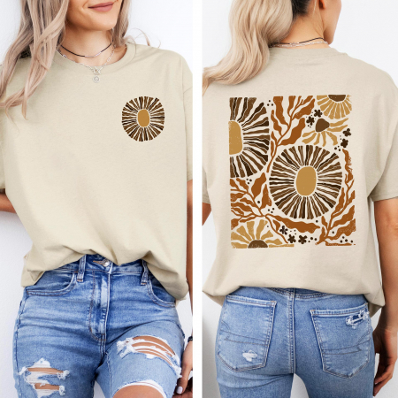 STIL RETRO - Tricou Femeie Golden Flowers