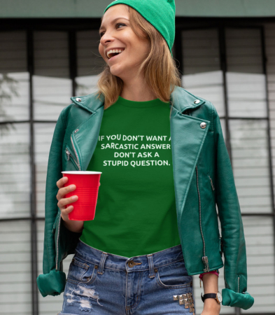 CU MESAJ - Tricou Femeie Sarcastic Answer