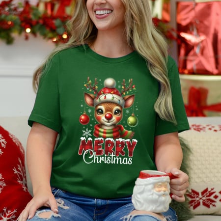 Femei - Tricou Femeie Merry Deer