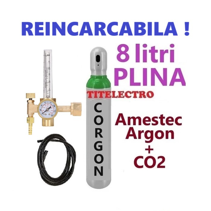 Butelie 8 litri pentru corgon PLINA + reductor + furtun [1]