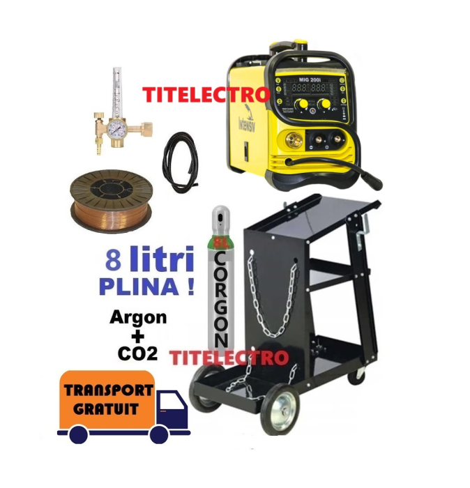 Pachet aparat sudura cu gaz MIG 200i cu carucior [1]