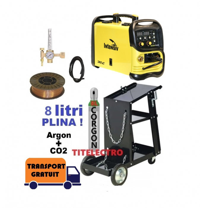 Pachet aparat sudura cu gaz MIG 200i Pulse cu carucior [1]