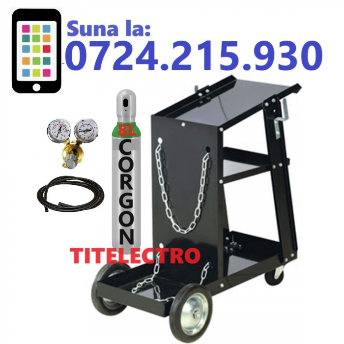Pachet aparat sudura cu gaz MIG 165 cu carucior [6]