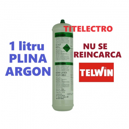 Butelii argon - Butelie 1 litru pentru argon PLINA