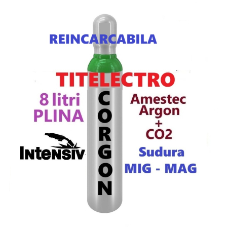 Butelii si reductoare sudura cu gaz - Butelie 8 litri pentru corgon PLINA