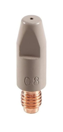 Accesorii duze pistolet 24KD MB24 torta MIG-MAG max 250A - Duza contact sarma otel sau inox, 0.8mm M6x28, cu invelis antiaderent