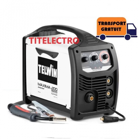 Aparate sudura MIG-MAG Telwin cu sarma argon CO2 sau fara gaz - MAXIMA 200 SYNERGIC - Aparat sudura MIG-MAG/TIG/MMA