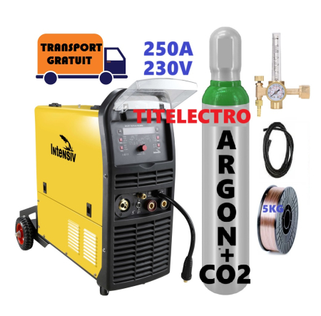 Pachete cu butelie argon CO2 - Pachet aparat sudura cu gaz DIGI MIG 250