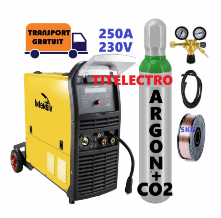 Pachete cu butelie argon CO2 - Pachet aparat sudura cu gaz DIGI MIG 250