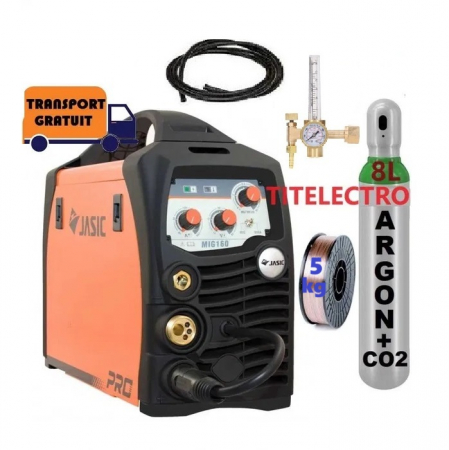 Pachete cu butelie argon CO2 - Pachet aparat sudura cu gaz MIG 160