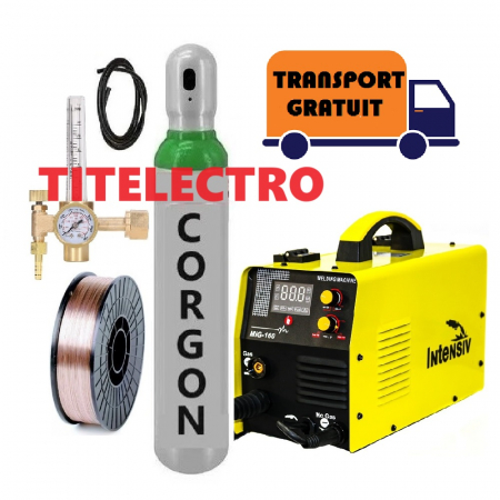 Pachete cu butelie argon CO2 - Pachet aparat sudura cu gaz MIG 160i