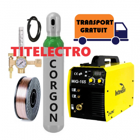 Aparate sudura cu sarma MIG-MAG, argon CO2 sau fara gaz - Pachet aparat sudura cu gaz MIG 165