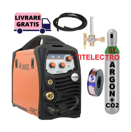 Pachete cu butelie argon CO2 - Pachet aparat sudura cu gaz MIG 200