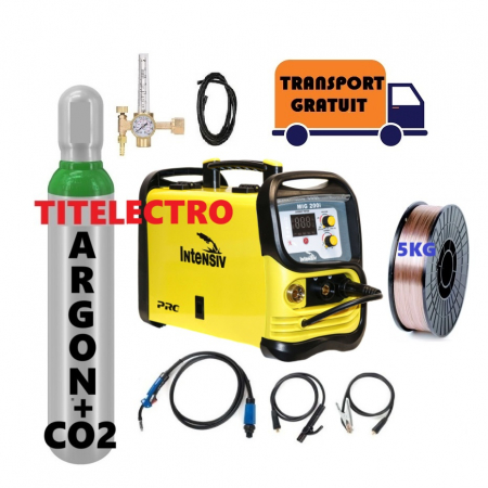 Pachete cu butelie argon CO2 - Pachet aparat sudura cu gaz MIG 200i